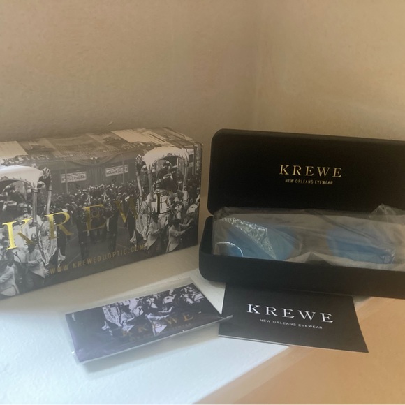 KREWE Lyons Blonde Tortoise Sunglasses - Rare Blue Lenses - Picture 2 of 8